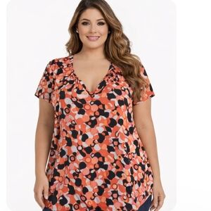 Laura Plus Petite | Abstract Colorful  Plus Tank Top